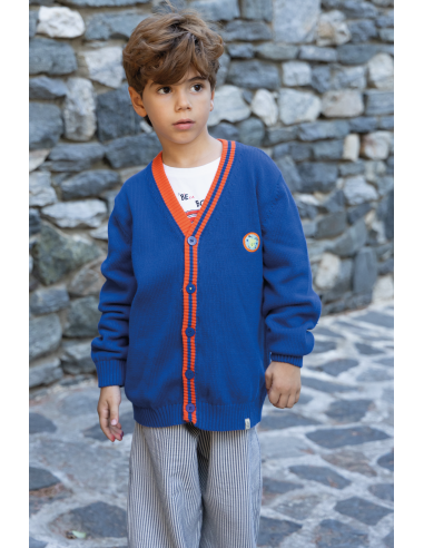 BeetleBeez - Stripes Triko Ceket Mavi...