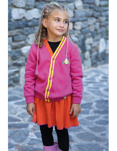 BeetleBeez - Striped Triko Etek Turuncu