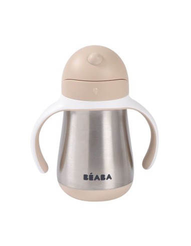 Beaba - Çelik Pipetli Suluk 250 ml Clay