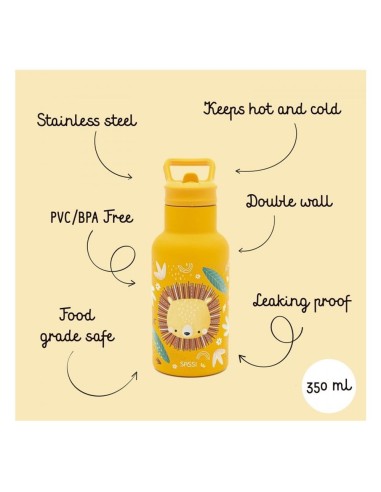 Sassi - Pipetli Çelik Termos Cesur Aslan