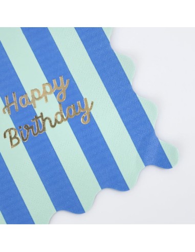 Meri Meri - Çizgili Happy Birthday...