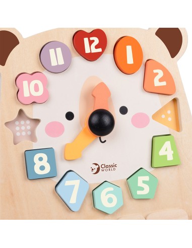 Classic World - Ahşap Eğitici Saat