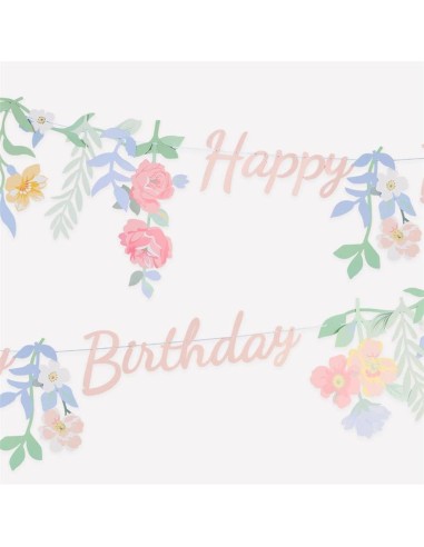 Meri Meri - Çiçekli Happy Birthday...
