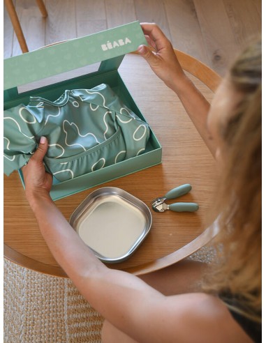Beaba - İlk Yemek Setim Çelik Sage Green