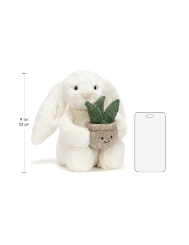 Jellycat - Cream Bunny with Plant...