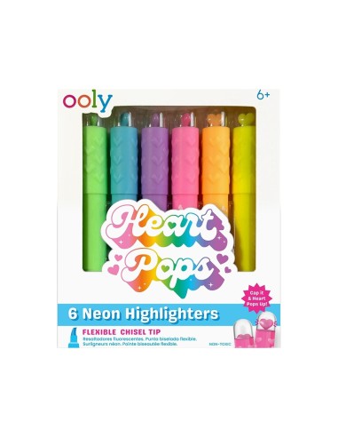 Ooly - Heart Pops 6lı Neon Highlighter
