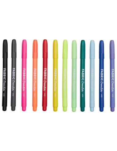 Ooly - Fabric Doodlers 12li Kumaş...